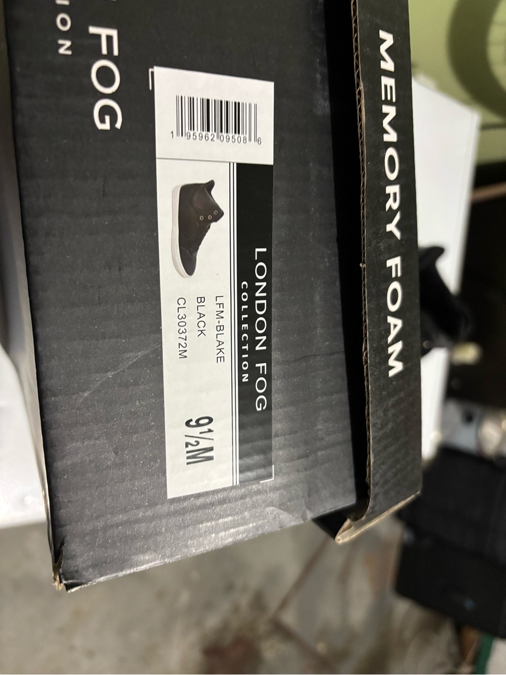 London Fog Black High-Top boot sneaker with White Sole - Picture 2 of 6